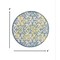 Homeroots 4 ft. Round Ivory & Blue Indoor & Outdoor Area Rug 385018 - alternate 6